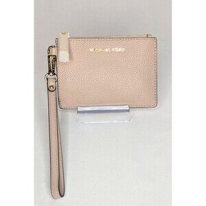 Michael Kors Mercer Small Leather Coin Pouch Card Case - Soft Pink